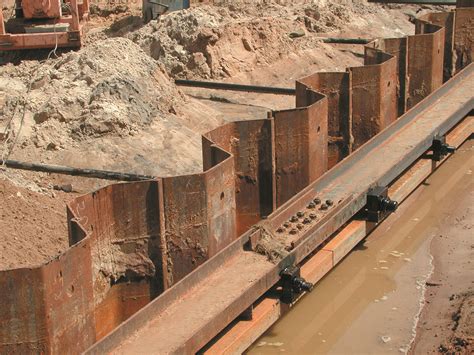 steel sheet piling retaining wall